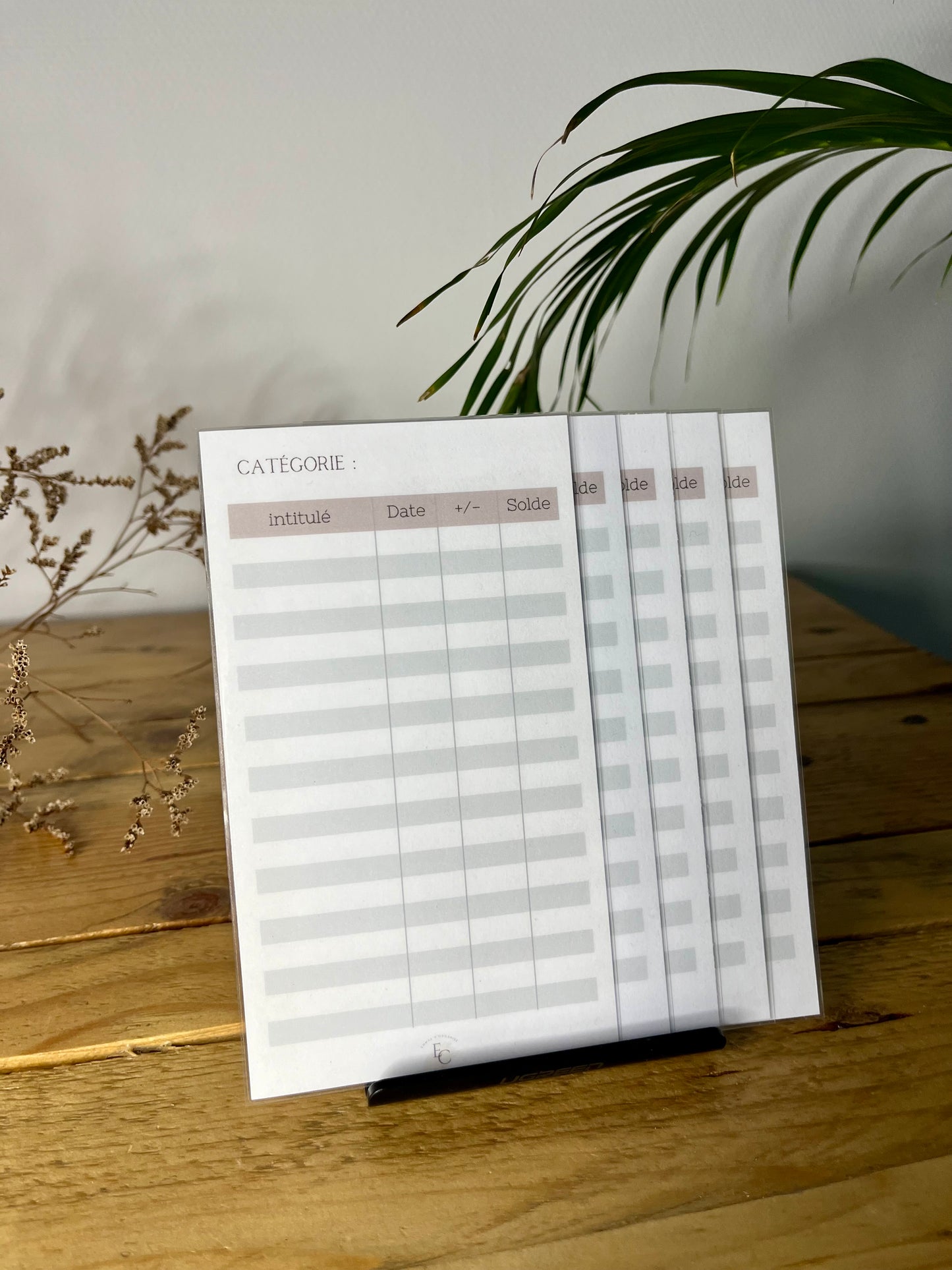 Lot de 6 trackers plastifiés - Méthode des enveloppes budgétaires
